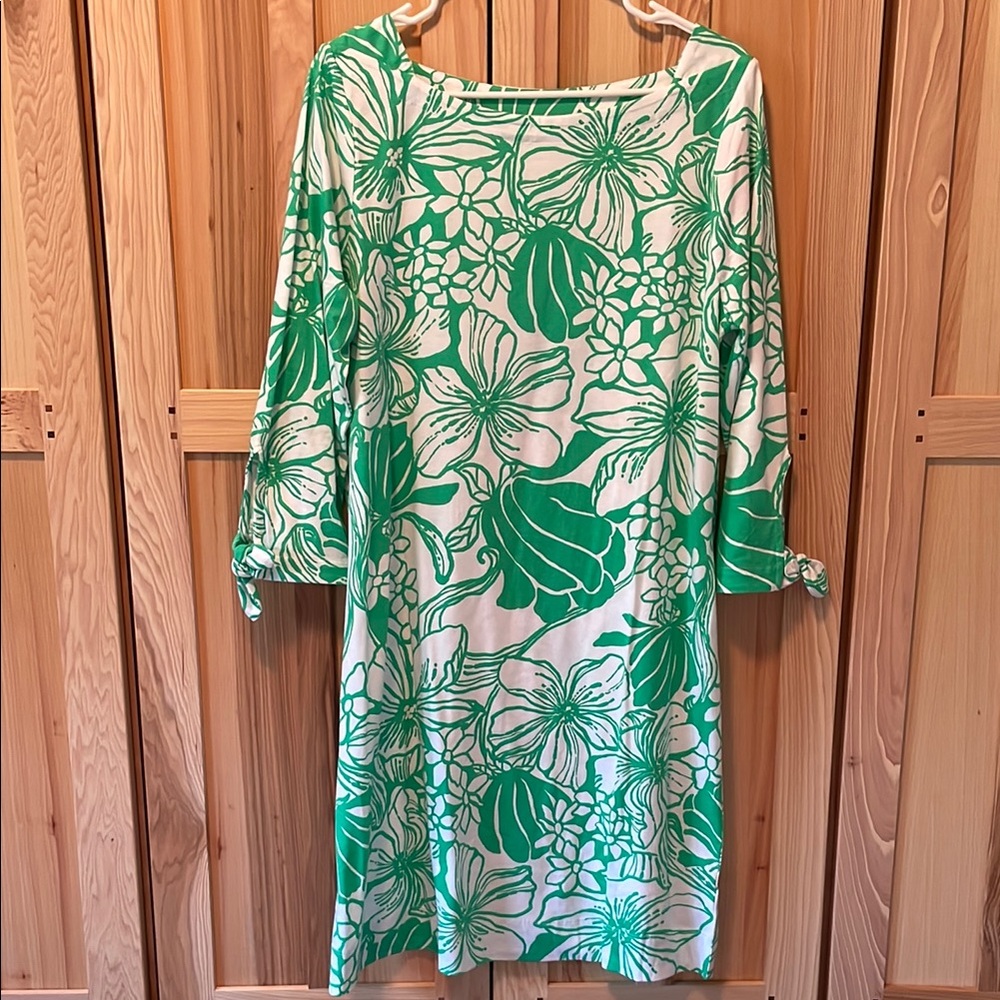 Lilly Pulitzer Green and White Floral Dress